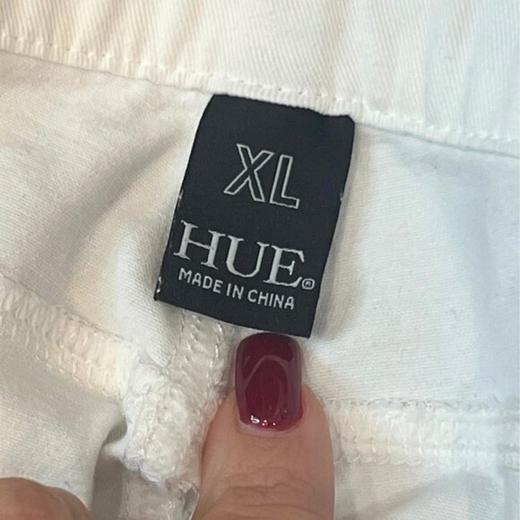 HUE White Distressed Jeggings Denim Leggings XL - Picture 5 of 10